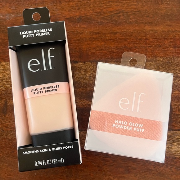 e.l.f. liquid Poreless Primer and Halo Glow Powder Puff - Picture 1 of 2
